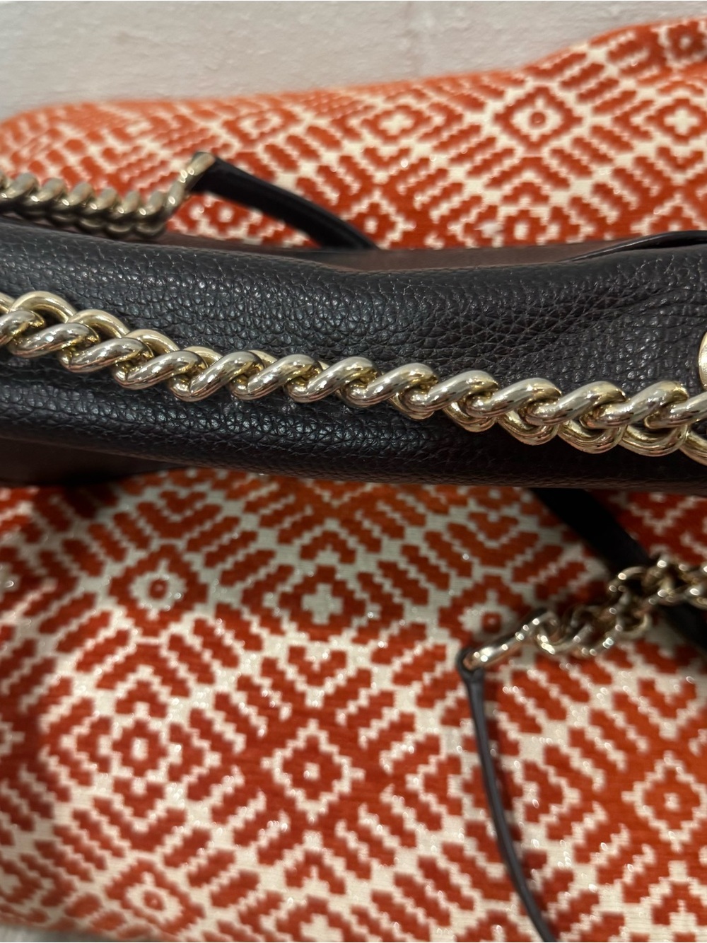 Coach Black Leather Chain Shoulder Bag Crossbody - Picture 13 of 13